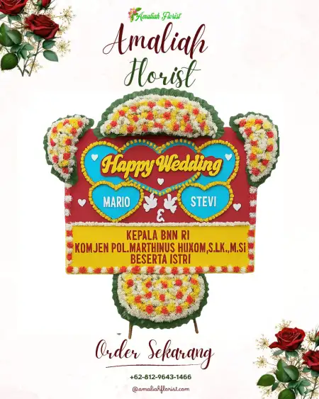 Papan Bunga Pernikahan Tapak